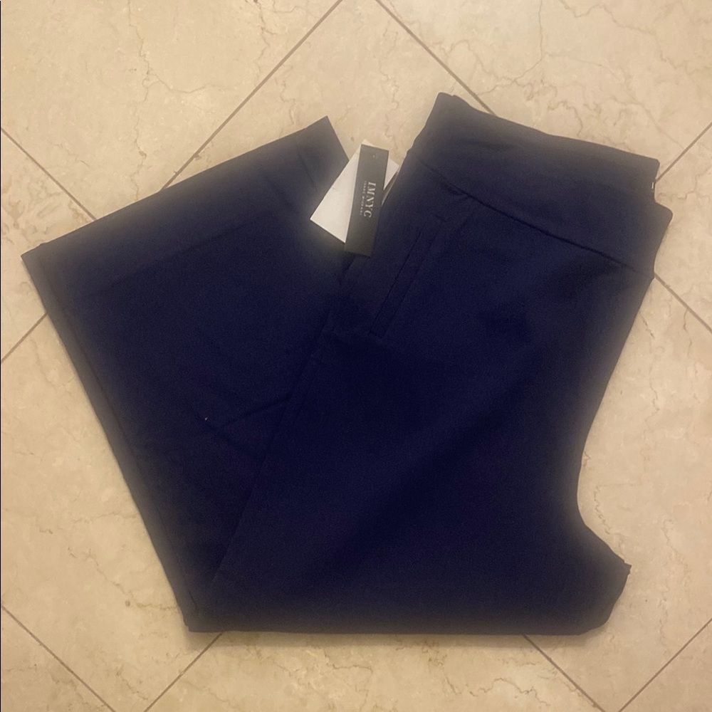 Isaac Mizrahi Wide Leg Pants - Navy